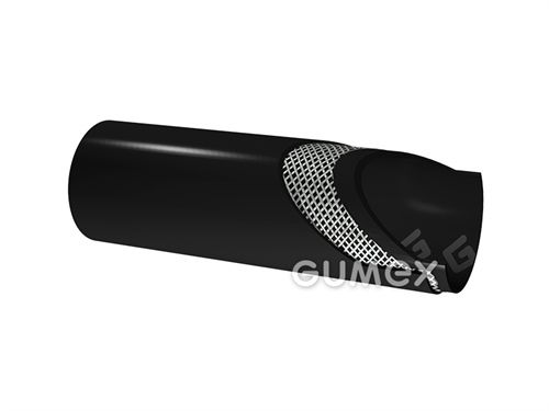 Tlaková hadica na vzduch na hustenie pneumatík, 4/11mm, 20bar, PVC/PVC s lesklým povrchom, -5°C/+60°C, čierna